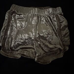 Velvet Shorts in Gray